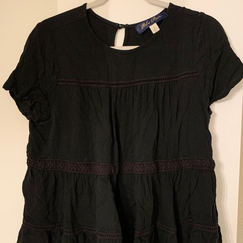 black baby doll style top 🪶